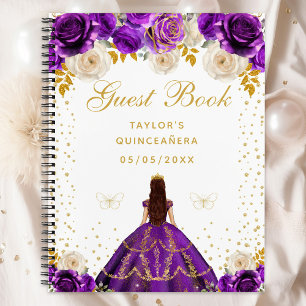 Carnet Princesse florale pourpre Quinceañera