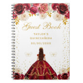 Carnet Princesse Florale Rouge Quinceañera (Devant)