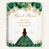 Carnet Princesse Florale Verte Quinceañera (Devant)