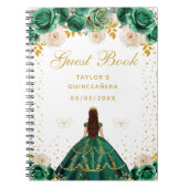Carnet Princesse Florale Verte Quinceañera (Devant)