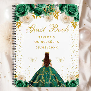 Carnet Princesse Florale Verte Quinceañera