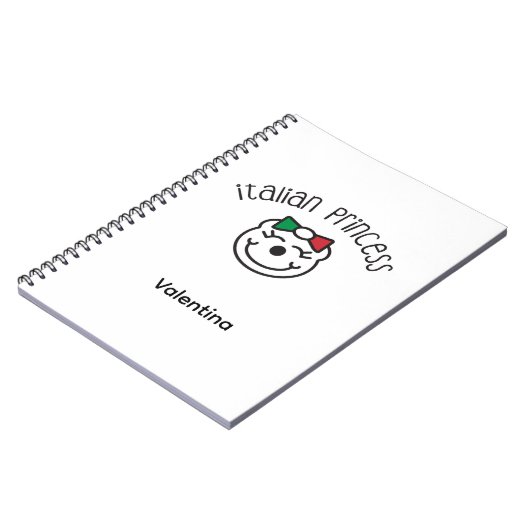 Carnet Princesse Italienne - Ours À Main Mignonne (Côté gauche)