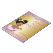 Carnet Princesse Lilac Gold Gift Guest d'Afro-américain (Côté gauche)