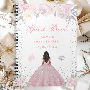 Carnet Princesse Peau Noire Hiver Rose Sweet Seize Ans