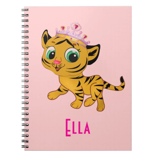 Carnet Princesse personnalisée Tigress Notebook de tigre (Devant)