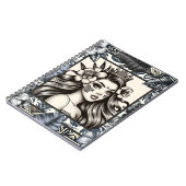 Carnet Princesse Polynésienne Fleur Tribale Bleue (Côté gauche)