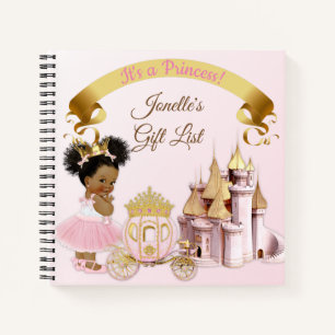 Carnet Princesse Royale Château Carrosse Rose Or Fille