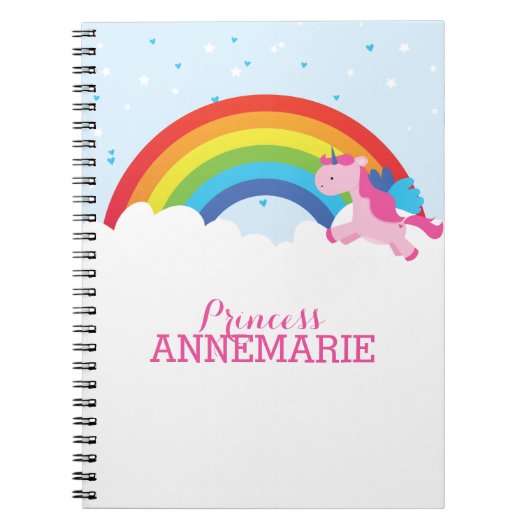 Carnet Princesse Unicorn (Devant)