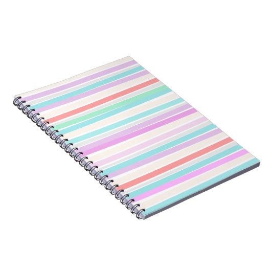 Carnet Printemps couleurs d'été en rayures (Côté Droit)