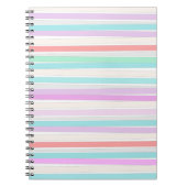 Carnet Printemps couleurs d'été en rayures (Devant)
