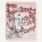 Carnet Printemps rose Paris (Devant)