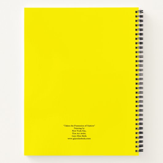 Carnet Pris la possession d'options (Dos)