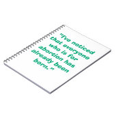 Carnet Pro Life (Côté gauche)