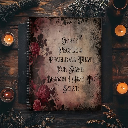 Carnet Problèmes d'autres personnes Dark Gothic