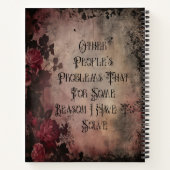 Carnet Problèmes d'autres personnes Dark Gothic (Dos)