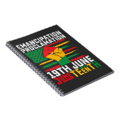 Carnet Proclamation d'émancipation Juneteenth Liberté noi (Côté Droit)
