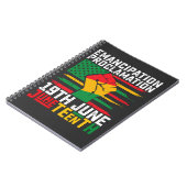 Carnet Proclamation d'émancipation Juneteenth Liberté noi (Côté gauche)