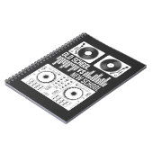 Carnet Producteur de musique DJ Old School Vinyl électro (Côté gauche)