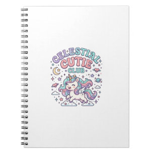 Carnet Produit de style rétro Licorne Céleste Cutie Club 