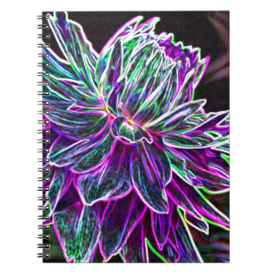 Carnet Produits rougeoyants multicolores de dahlia de