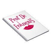 Carnet Prof de Francais Enseignante Française Madame Femm (Côté Droit)