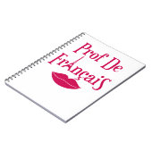 Carnet Prof de Francais Enseignante Française Madame Femm (Côté gauche)