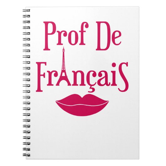 Carnet Prof de Francais Enseignante Française Madame Femm (Devant)