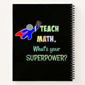 Carnet Prof de maths, Super-héros (Dos)