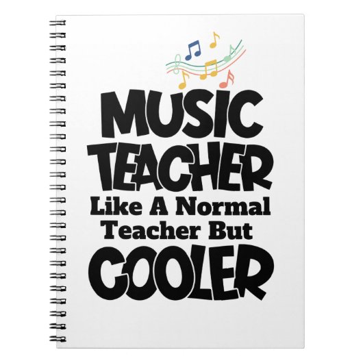 Carnet Prof de Musique Comme un Prof Normal Mais Plus Coo (Devant)