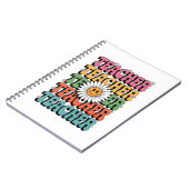 Carnet Prof Enseignant Mignon Fleur de Marguerite Rétro R (Côté gauche)