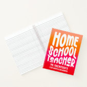 Carnet Professeur à domicile Orange Rouge Ombré (Intérieur)