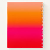 Carnet Professeur à domicile Orange Rouge Ombré (Dos)