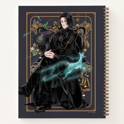 Carnet Professeur Anime Severus Snape assis (Dos)