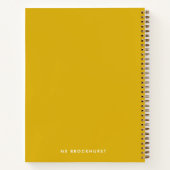 Carnet Professeur brillant Jaune Moutarde Typographie Rét (Dos)