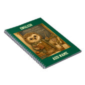 Carnet Professeur d'anglais Hérisson Vintage (Côté Droit)