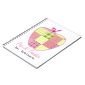 Carnet Professeur d'Apple Pre-K de plaid (Côté gauche)