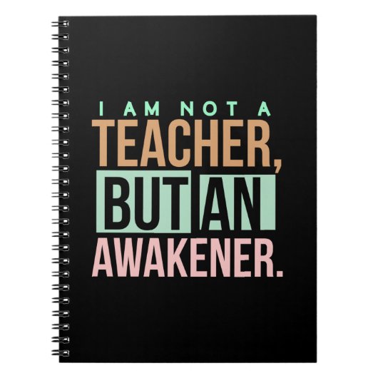 Carnet Professeur d'art enseignant An Awakener (Devant)