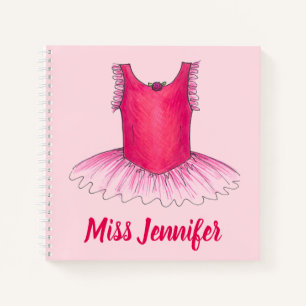 Carnet Professeur de ballet de danse personnalisée Pink T