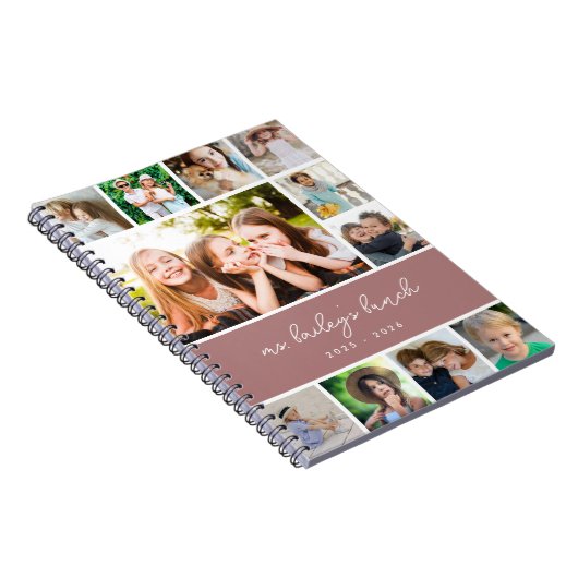 Carnet Professeur de collage photo de classe personnalisé (Côté Droit)