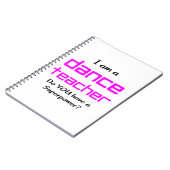 Carnet professeur de danse (Côté gauche)