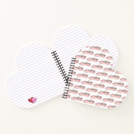 Carnet Professeur de danse de chaussures en ballet rose p (Intérieur)
