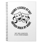 Carnet Professeur de DRAMA amusant par jour IMPROV NINJA  (Devant)
