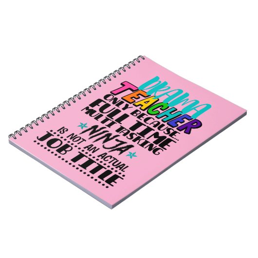 Carnet Professeur De Drame Seulement Parce Que Multi-Tâch (Côté gauche)