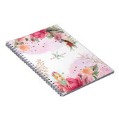 Carnet Professeur de fleurs roses et de fées (Côté Droit)