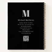 Carnet Professeur de Guitare Leçon de Musique Personnalis (Dos)