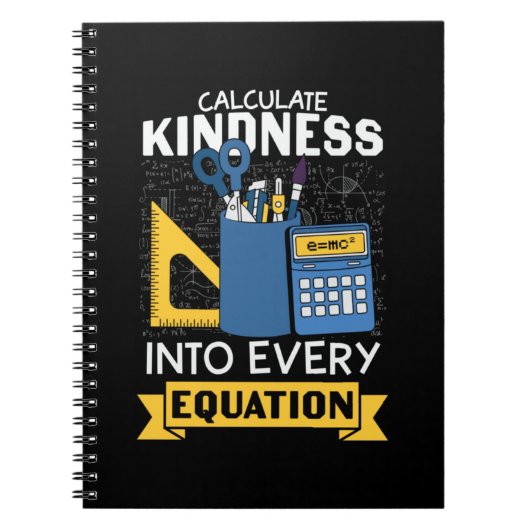 Carnet Professeur de mathématiques Calculer la gentilless (Devant)