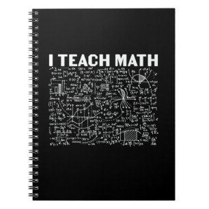 Carnet Professeur de mathématiques J'enseigne les mathéma