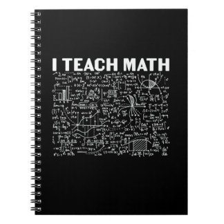 Carnet Professeur de mathématiques J'enseigne les mathéma