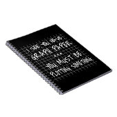 Carnet Professeur De Maths, Drôle De Retour À L'École, Je (Côté Droit)