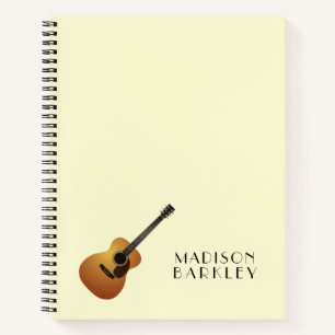 Carnet Professeur de musique de guitare acoustique